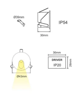 Lámpara para iluminar escaleras Polo – Beneito & Faure – Lámpara de exterior LED 3200K/4000K, Acabados: blanco o negro