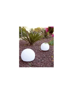 Lámpara portátil Balda - Faro - Lámpara exterior en forma de esfera blanca