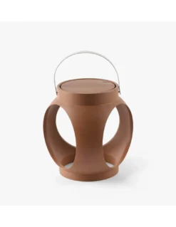 Lámpara portátil Candela - Faro - Lámpara de exterior regulable, acabado terracota