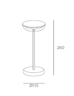 Lámpara portátil de exterior Pomer - FORLIGHT - Lámpara regulable y táctil LED