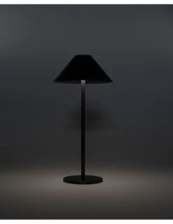 Lámpara portátil de exterior Sirina – FORLIGHT – Lámpara táctil con USB negra, 3 intensidades lumínicas, LED regulable