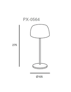 Lámpara portátil de exterior Treta – FORLIGHT – Carga por inducción magnética, LED regulable, USB
