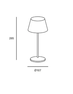 Lámpara portátil de exterior Treta – FORLIGHT – Lámpara táctil con USB, Carga por inducción magnética, LED regulable