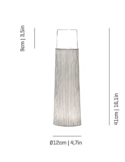 Lámpara portátil Hipatia – a-emotional light - Para exterior e interior, Incluye cable USB+cargador, LED 3000K