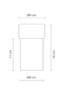Lámpara portátil Rizzo – Robin – Diseño moderno de alabaster y madera reciclada, LED 3000K 250 lm, Regulación Push