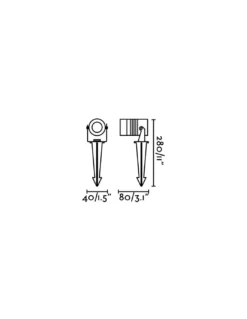 Lámpara proyector orientable con estaca Balder - Faro