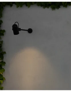 Lámpara proyector Slot-2 - Faro - Lámpara negra de exterior LED