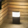 Lámpara sobremuro Datna - Faro - Lámpara gris oscuro, para jardín o terraza, IP44, 15W