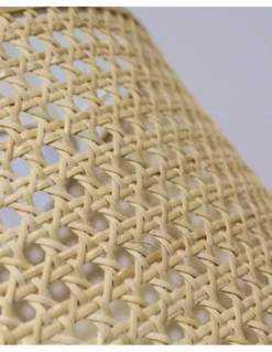 Pie de salón Lovina - IDP Lampshades – Pantalla de rejilla cruda, pie negro