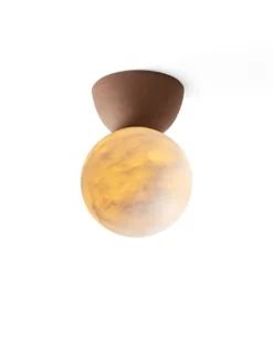 Plafón de techo Abisal - Luxcambra - Lámpara decorativa de alabastro y cerámica