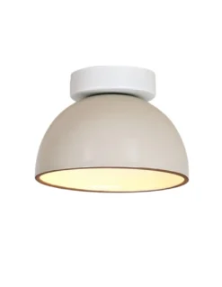 Plafón de techo Absis – Luxcambra – Lámpara de cerámica blanca, Ø 24 cm
