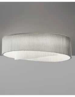 Plafón de techo Anel - a-emotional light - Plafón original con pantalla decorativa de acero blanco