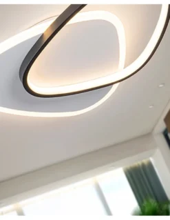 Plafón de techo/Aplique de pared Romo – Schuller – Lámpara minimalista en blanco y negro