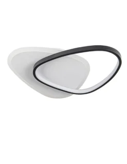 Plafón de techo/Aplique de pared Romo – Schuller – Lámpara minimalista en blanco y negro