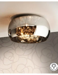 Plafón de techo Argos – Schuller – Lámpara de cristal LED regulable/no regulable