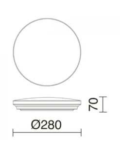 Plafón de techo Carme Rimless - Indeluz - Novolux Lighting - Lámpara de techo 28/38 cm