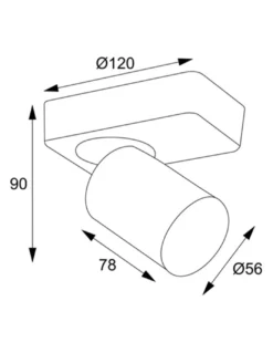 Plafón de techo 3021 - Conalux - Diseño lineal con varios focos orientables