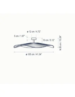 Plafón de techo de exterior Mediterrànea - Bover - Plafón ondulado, LED regulable Triac