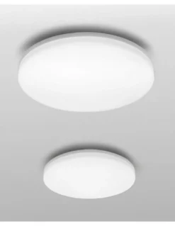 Plafón de techo de exterior Vola - Arkoslight - Diseño redondo blanco LED
