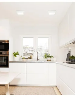 Plafón de techo Easy Surface – FORLIGHT – Lámpara cuadrada blanca, LED 3000K o 4000K, Disponible en 3 tamaños