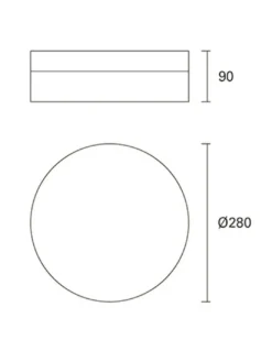 Plafón de techo Farrow – FORLIGHT – Lámpara de cristal, Diámetro: 28 cm