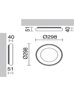 Plafón de techo Fred - Exo - Novolux Lighting - Diseño redondo LED