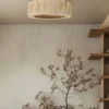 Plafón de techo Gareth - IDP Lampshades - Lámpara de rafia boho chic