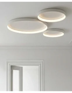 Plafón de Techo Grace - ACB - Plafón redondo LED regulable, color blanco o negro, disponible en 3 tamaños