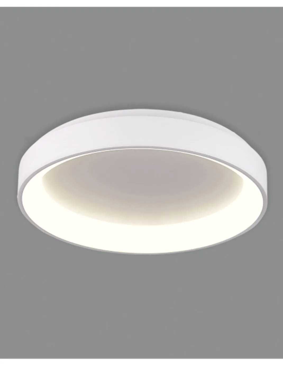 Plafón de Techo Grace - ACB - Plafón redondo LED regulable, color blanco o negro, disponible en 3 tamaños