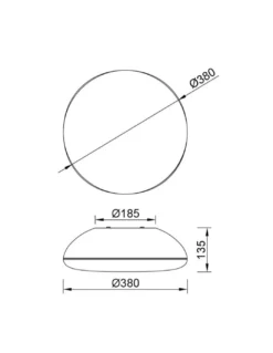 Plafón de techo Kazz – Mantra – Lámpara de techo 38/50 cm, E27