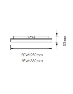 Plafón de techo Kora C – Beneito & Faure – Lámpara cuadrada LED, Temperatura de color regulable: 2.700K/3.200K/4.000K