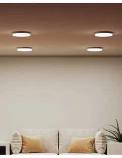 Plafón de techo Kora R – Beneito & Faure – Lámpara redonda LED, Temperatura de color regulable: 2.700K/3.200K/4.000K