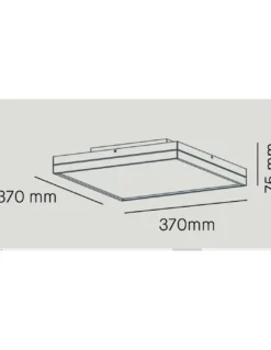 Plafón de techo LED Linea - Milán - Forma cuadrada, color blanco