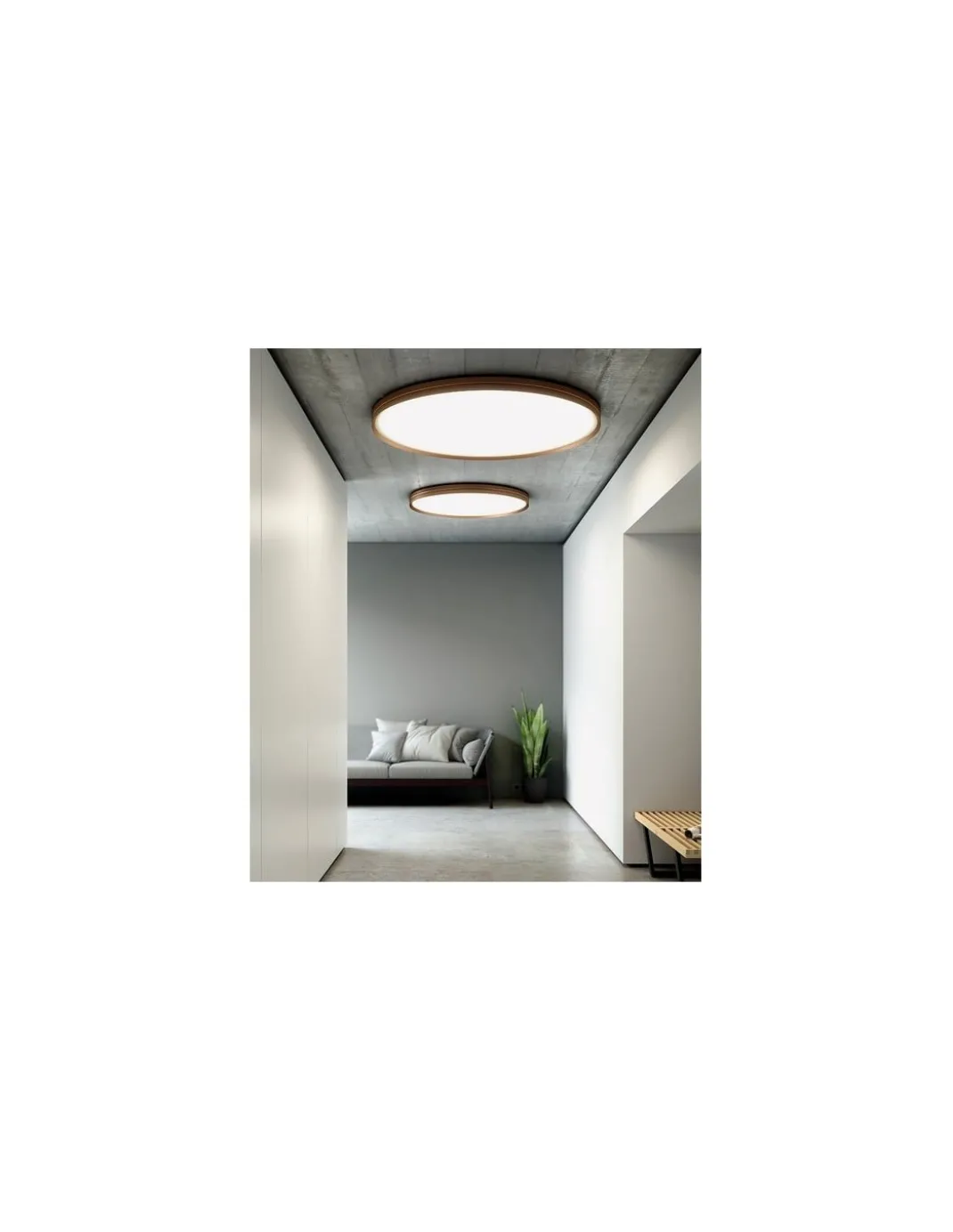 Plafón de techo Lite Hole - B.lux - Diseño circular extraplano para oficinas y espacios amplios