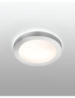 Plafón de techo Logos – Faro – Lámpara de baño, Blanco/Níquel