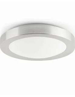 Plafón de techo Logos – Faro – Lámpara de baño, Blanco/Níquel