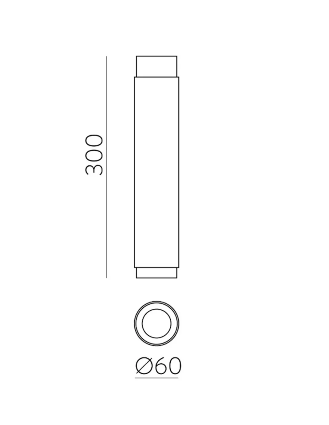 Plafón de techo Lux - ACB - Foco LED cilíndrico alargado de superficie