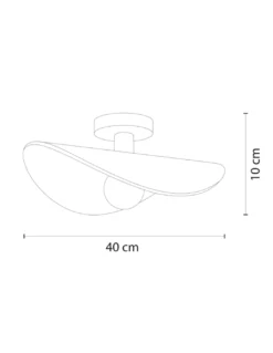 Plafón de techo Makala - IDP Lampshades - Plafón de madera ondulada con bombilla decorativa