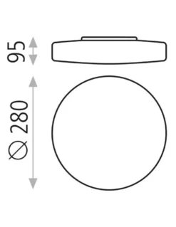 Plafón de Techo Moon - ACB - Plafón circular blanco para baño