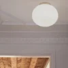 Plafón de techo Moon – Luxcambra – Lámpara tipo bola, pantalla de cristal, Ø 30 cm