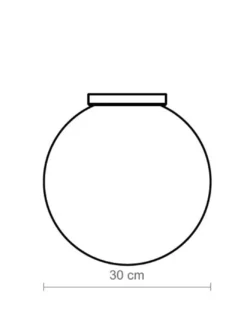 Plafón de techo Moon – Luxcambra – Lámpara tipo bola, pantalla de cristal, Ø 30 cm