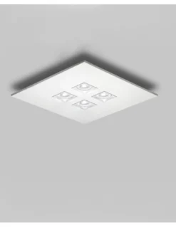 Plafón de techo Polifemo - Milan - Foco de superficie blanco, 5 luces