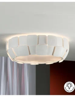 Plafón de techo Quios – Schuller – Lámpara decorativa, acabado blanco roto