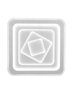 Plafón de techo Rado – AJP – Lámpara minimalista cuadrada LED, acabado blanco
