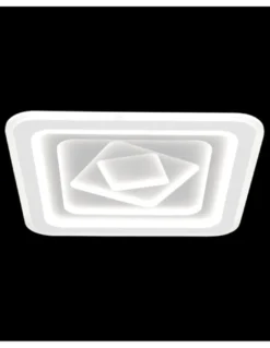 Plafón de techo Rado – AJP – Lámpara minimalista cuadrada LED, acabado blanco