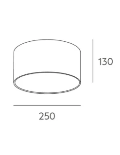 Plafón de techo Simplicity – Massmi – Lámpara de techo de lino, Disponible en 5 tamaños