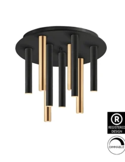 Plafón de techo Varas – Schuller – Diseño minimalista en 3 colores, lámpara LED minimalista