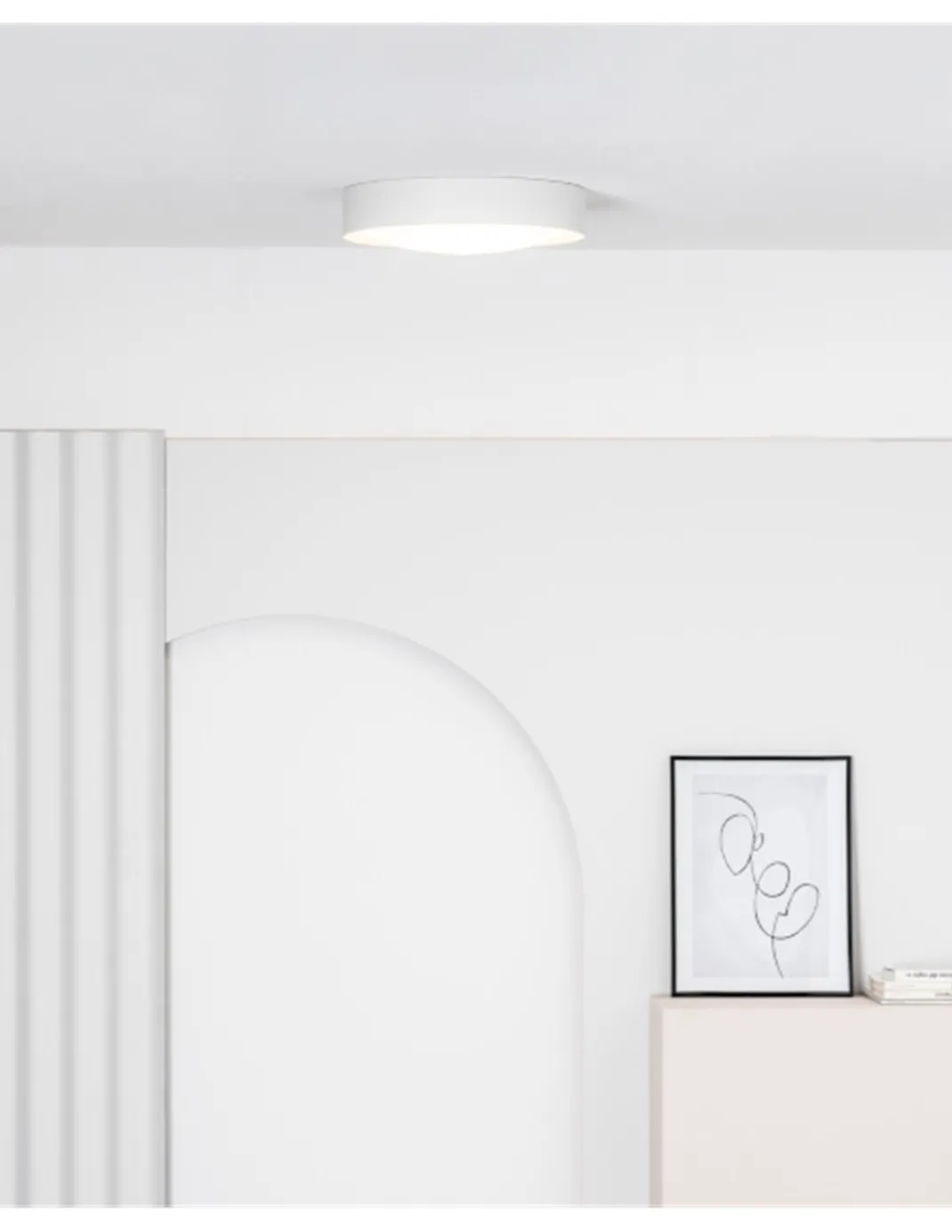 Plafón de techo Vuk - Faro - Lámapra para baño redonda (IP44)