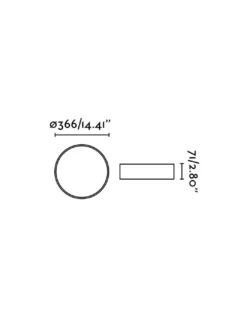 Plafón de techo Vuk - Faro - Lámapra para baño redonda (IP44)
