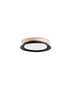 Plafón Techo Tender - Faro - LED Blanco y Madera, estilo nórdico, Ø 45 cm